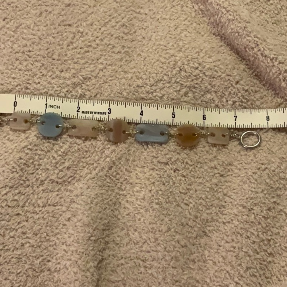 Never worn bracelet made from cleaned glass & broken vintage glassware